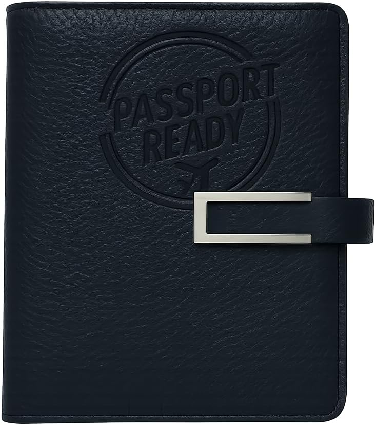 Moroa market Passport Holder for Travel – RFID Blocking Wallet, Slim Travel Essentials Organizer with Magnetic Strap, Boarding Pass Pocket & Easy-Access Slots, Cruise Accessories Gift for Men & Women