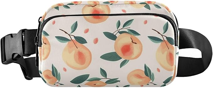 Peach Fanny Pack for Women Men Water Resistant Fashion Waist Packs with Adjustable Strap Belt Bag for Travel Workout Jogging Hiking 21219833