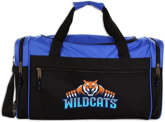 Custom Logo/Text Duffel Bag - Gym Travel Bag – Small & Large Sizes – Sports, Overnight, Team Bag with Shoulder Strap