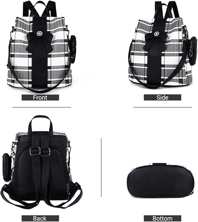 ZOCAI Backpack Purse for Women Fashion Backpack Purses PU Leather Daypacks Anti-Theft Shoulder Bag Satchel Purse