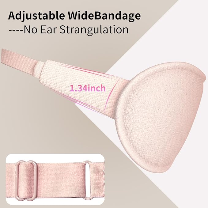 Easysleep Sleep Mask for Side Sleeper Women Men Eye Mask with 3D Contoured Cup Sleeping Mask for Light Blocking Soft Breathable Eye Cover Night Blindfold Mask with Adjustable Strap