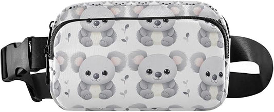 Cute Koala Fanny Pack for Women Men Water Resistant Fashion Waist Packs with Adjustable Strap Belt Bag for Travel Workout Jogging Hiking 21219808