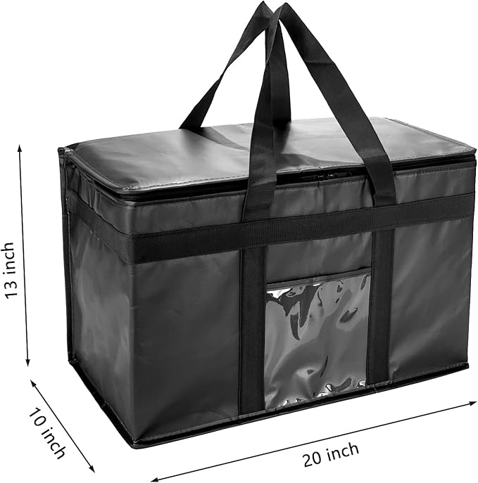 Yalin XXXL Large Insulated Cooler Bag, Styrofoam Cooler of Keep Food Hot or Cold, Reusable Double Zipper Food Delivery Bag for Grocery Shopping, 23" W x 15" H x 14" D