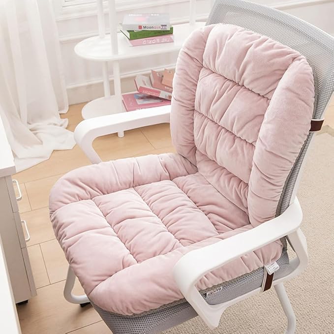 Desk Chair Cushion - Soft Seat Cushion with Removable Cover, Back Support, Rocking, 90x50cm