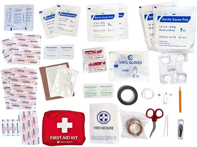 Near Zero Ultralight Waterproof First Aid Kit, 70-Piece Compact Emergency Medical Kit for Camping, Hiking & Backpacking