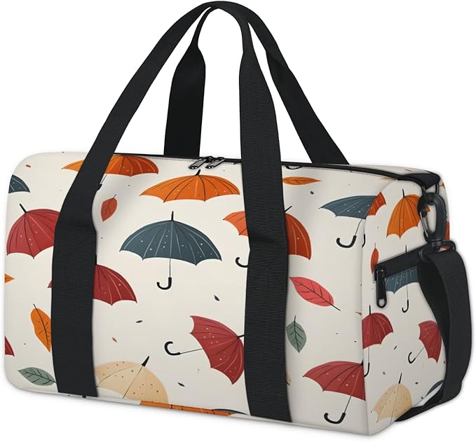 Umbrella Travel Duffle Bag for Women Men, Overnight Weekender Bag, Carry on Tote for Sport Gym