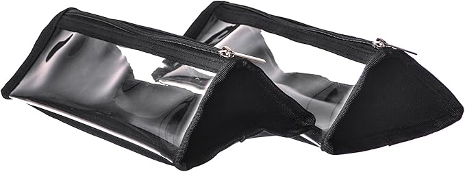 TSA Approved Clear Travel Toiletry Bag for Women & Men 3-1-1 Liquids Carry On Black Makeup Bag Small 2 Packs Water resistant Travel Organizer
