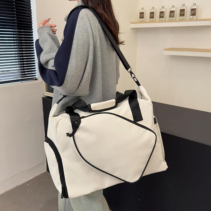 Functional Gym Duffle Bag Features Wet Dry Compartment and Separate Shoe Pocket Ergonomic Design Separate Wet/Dry