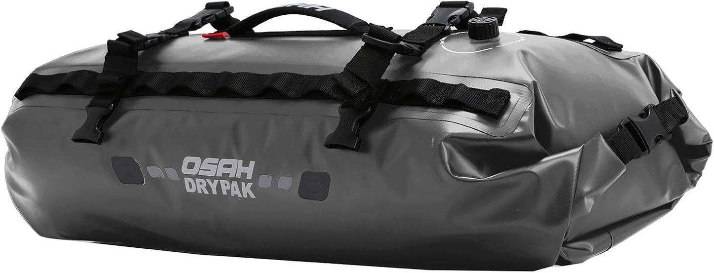 Waterproof Duffel& Luggage Bag - Motorcycle Dry Bag Tail Saddle Bags with Roll Top Closure,Large Storage Space,for Camping, Kayaking, Fishing & Traveling(Grey, 20L)