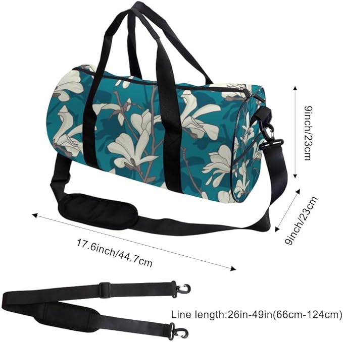 Cheerful Classic Motifs Easy Clean Gym Bags For Women Oxford Tote Bags Adjustable Shoulder Strap, Convertible Carry Backpack Cute Duffel Bag For Hiking Weekend Gym Backpack Women