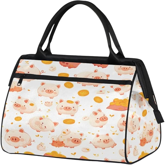 Pig Overnight Weekender Bag for Women Men Travel Duffel Bags Waterproof Luggage Carry on Sports Yoga Gym Bag
