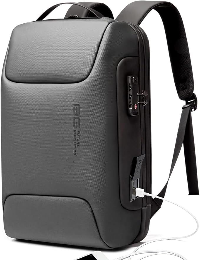 BANGE Anti Theft Backpack，Smart Business Laptop Fits 15.6 Inch Notebook, Work Backpack with USB Charging Port for Men and Women…