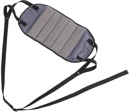 Sosoport Airplane Foot Hammock Footrest Travel Foot Sling Under Desk Hanging Footrest Grey Plush Comfortable Support for Long Flights and Office Use