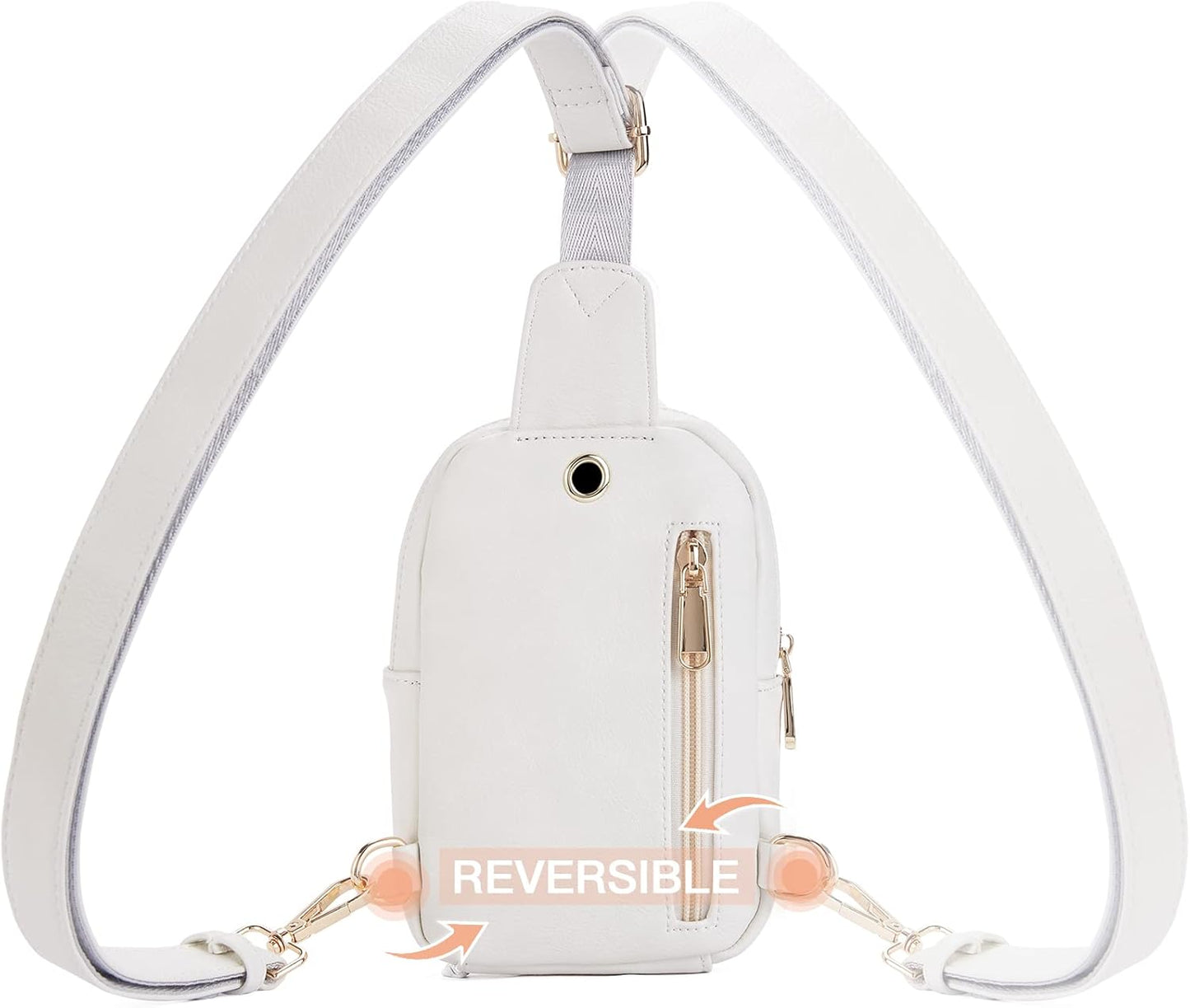 Telena Small Sling Bag for Women Leather Crossbody Fanny Packs Chest Bag for Women