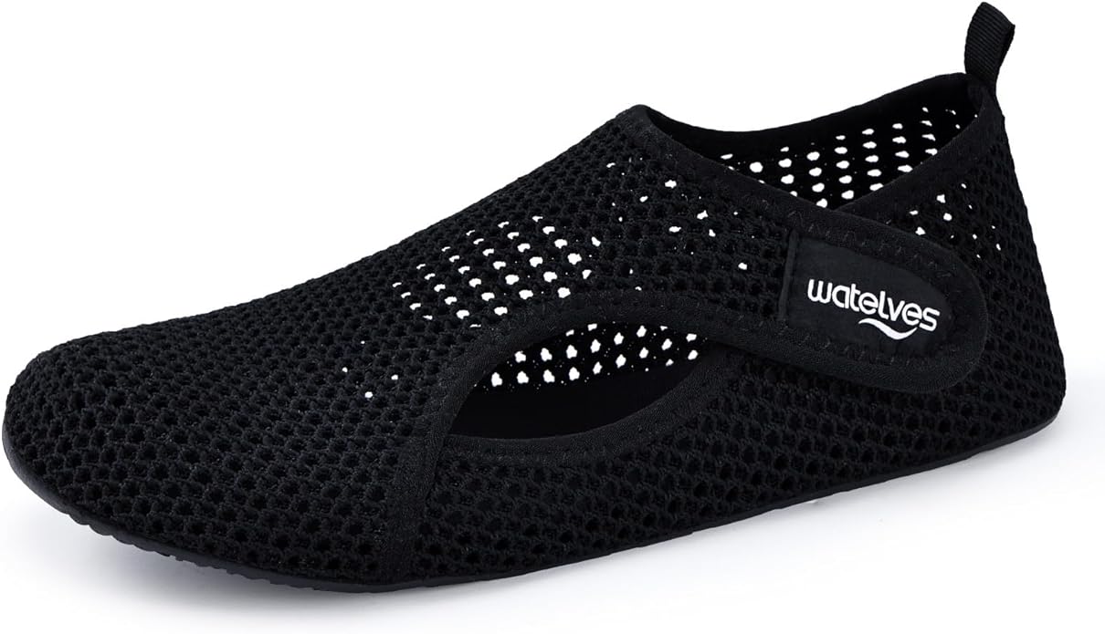 WateLves Water Shoes for Women Men Swim Beach Aqua Socks House Slippers Quick Dry Barefoot Travel Shoes with Adjustable Magic Tape for Pool Diving Boating Yoga