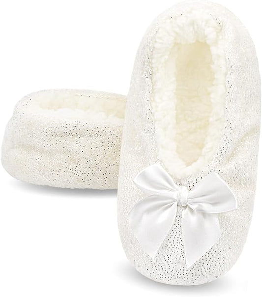Panda Bros Slipper Socks for Women Grippers, Fuzzy Cozy Fleece Slipper Socks, Soft, Warm House Slippers