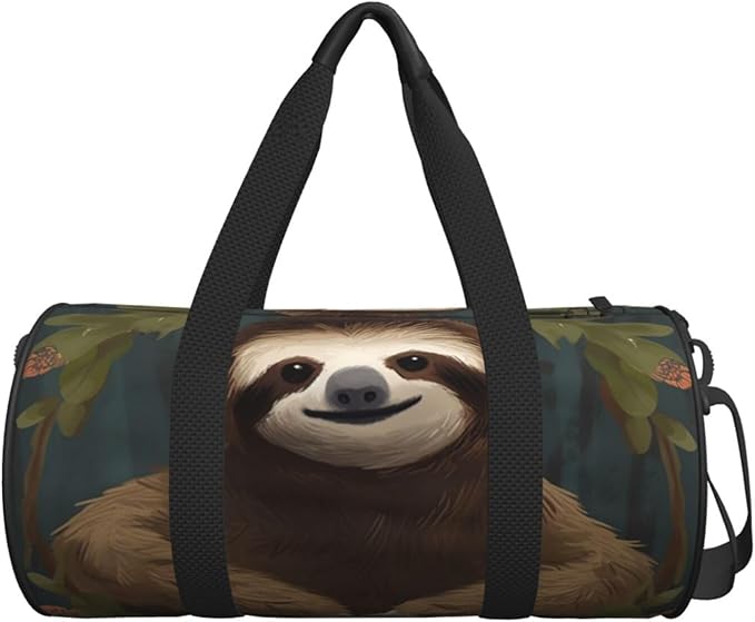 Travel Duffel Bag Lightweight Carry On Weekender Overnight Bags Sloth Sports Tote Gym Backpack with Adjustable Strap Hospital Bags Foldable Luggage Bag for Women Men