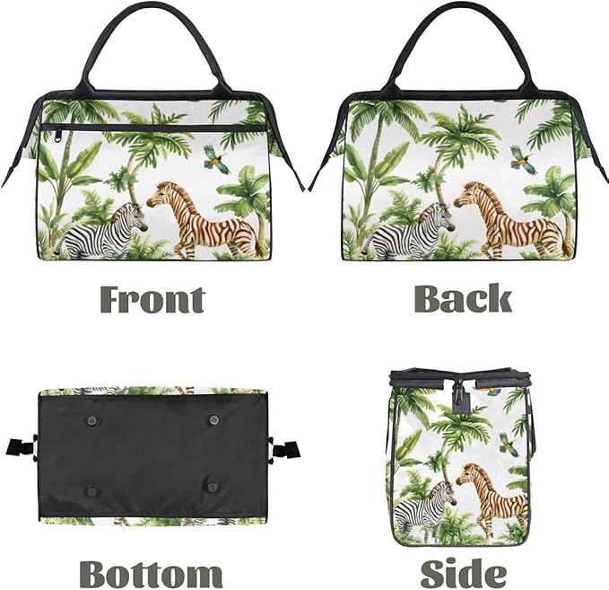 Wild Animals Zebra Overnight Weekender Bag for Women Men Travel Duffel Bags Waterproof Luggage Carry on Sports Yoga Gym Bag