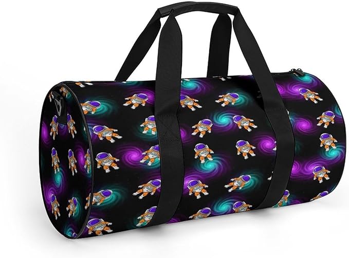 Large Capacity Carry On Weekender Overnight Bag Purple Galaxy Trippy Space Astronauts Beach Swim Bags Men Women Duffle Bag for Travel, Sports
