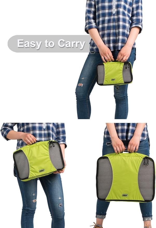 GOX Ultra Light 5 piece Packing Cubes Travel Luggage Organizer 1 Large 2 Medium 2 Small