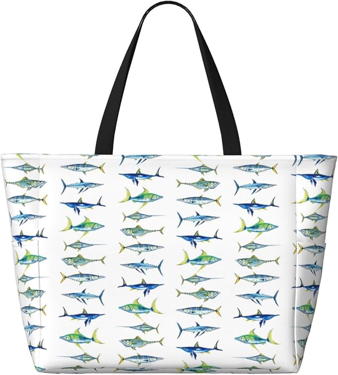 Large Beach Bag for Women Waterproof Foldable Travel Shoulder Tote Bag with Pocket for Weekender Pool Vacation