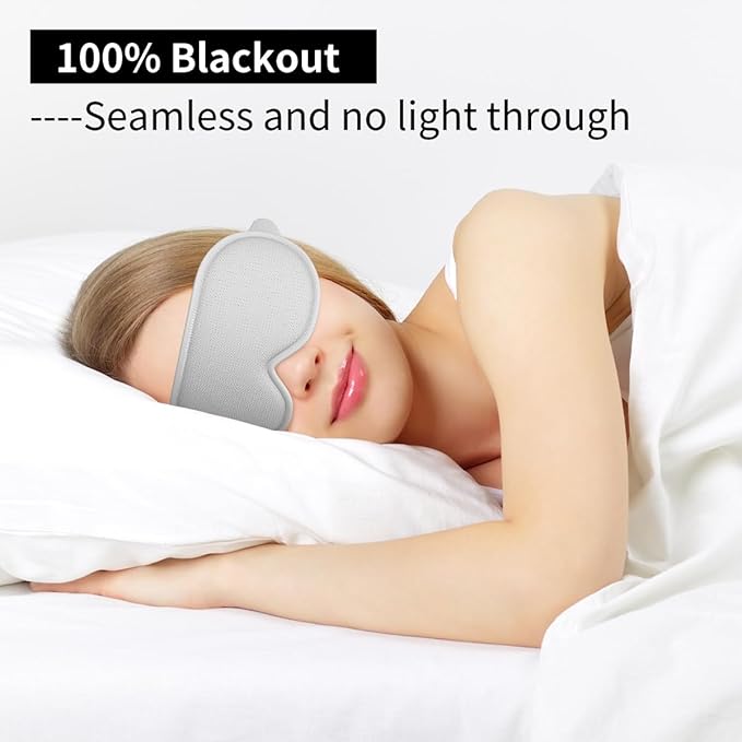 Easysleep Sleep Eye Mask for Side Sleeper Men Women Sleeping Mask for Light Blocking Zero Eye Pressure 3D Eye Cover with Adjustable Strap Soft Breathable Night Blindfold for Travel