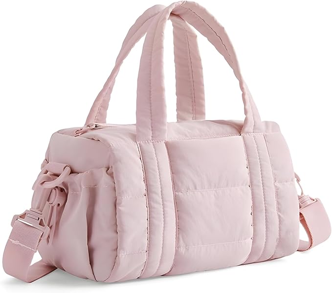 Elegant Mini Gym and Duffle Bag for Women, Detachable Crossbody Strap, 5L Small Shoulder Bag (9.84x5.9x5.9 Inches) (pink)