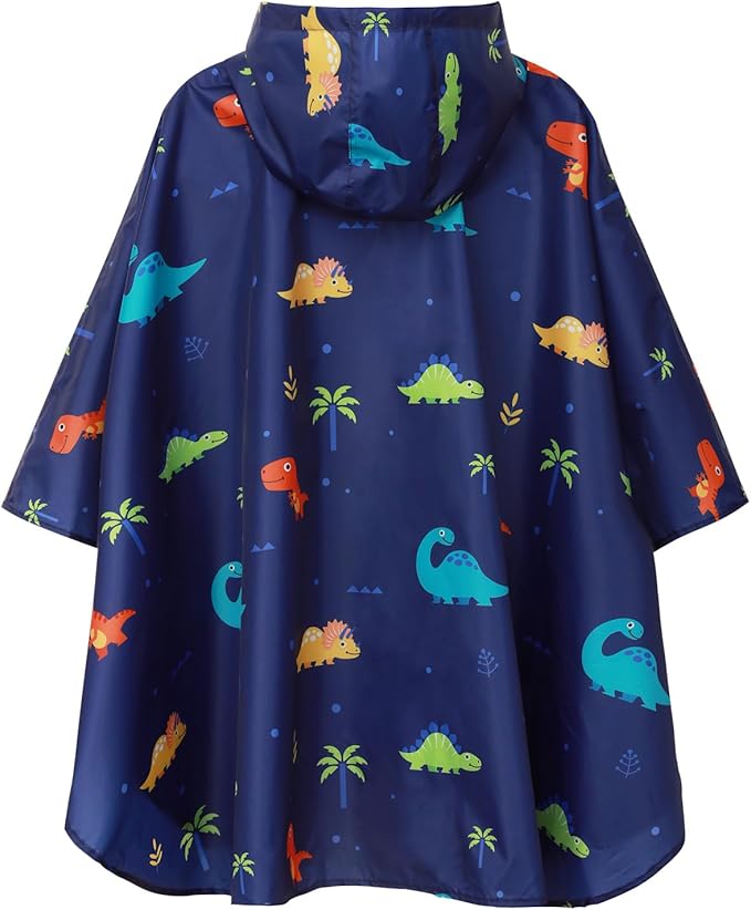 SaphiRose Lightweight Kids Rain Poncho Jacket Waterproof Outwear Rain Coat