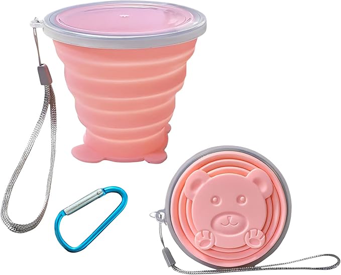 Collapsible Silicone Folding Cup - Lightweight Expandable Drinking Cup - Reusable Portable Mug For Travel, Camping, Hiking, Survival, Picnic, Beach, Holiday, Outdoor Sports
