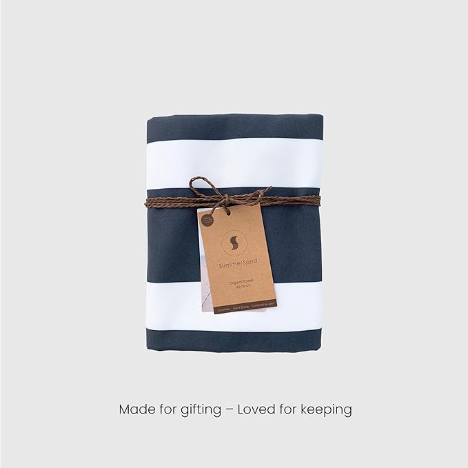 SummerSand Microfiber Beach Towel - Quick Dry, Sand Free - Compact and Lightweight for Travel - Recycled Materials - Travel Bag Included - Large Microfiber Towel (63x31.5in – Deep Blue)