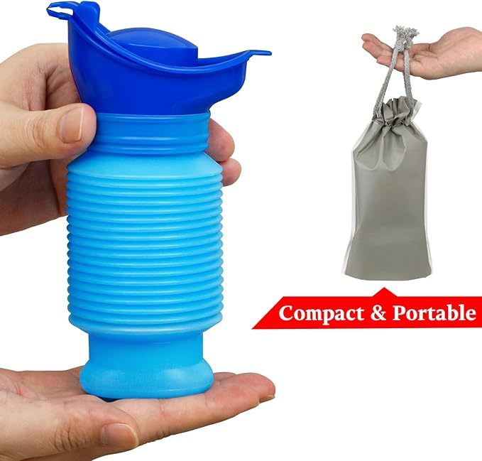 Pee Bottles for Men,Collapsible Urine Bottle with Disposable Replacement Bags,Car Pee Bottle for Men and Women,750ml,Leakproof, Emergency Urinal for Road Trips,Traffic Jams and Camping