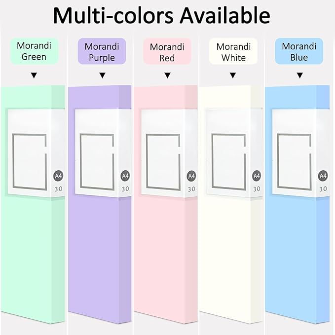 5 Pack Binder with Plastic Sleeves Art Portfolio Folder with Clear Sheet Protectors, Display 60 Pages Book, Presentation Book for Artwork, Document Certificate Organizer