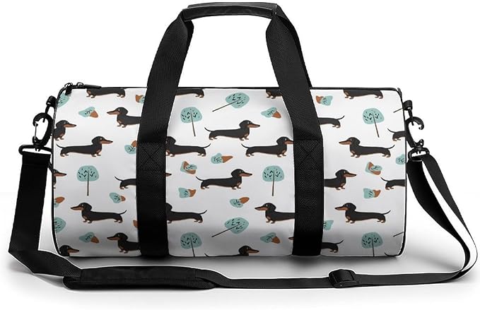Travel Duffle Bag Dachshund Weiner Dog Pet Dogs Carry On Weekender Bags Workout Lightweight Duffel Bags for Men and Women