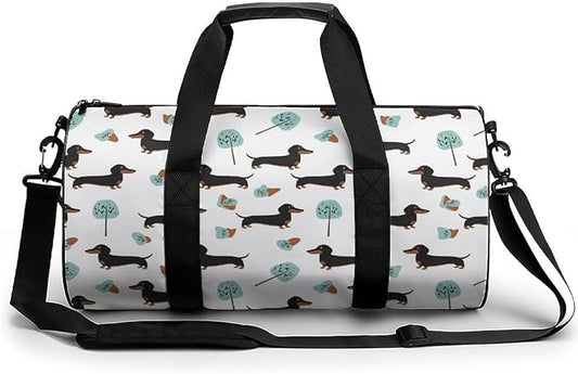Travel Duffle Bag Dachshund Weiner Dog Pet Dogs Carry On Weekender Bags Workout Lightweight Duffel Bags for Men and Women