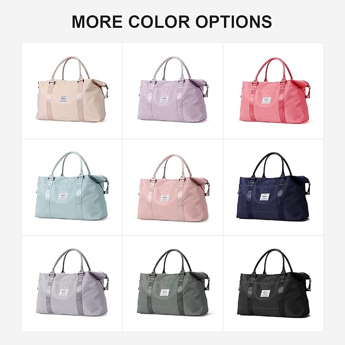 Dark Blue Sport Travel Duffle Bag Large Gym Tote Bags for Women, Weekender Carry on Bags for Airplane, Ladies Beach Overnight Waterproof Luggage Bags with Wet Pocket