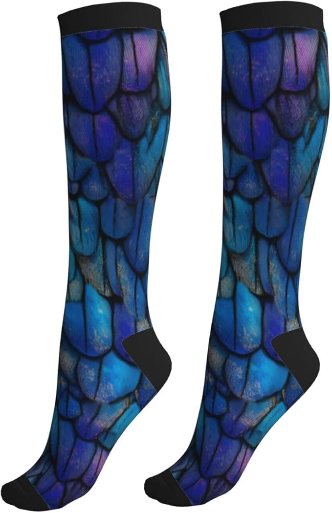 Compression Socks Knee High Circulation Support Socks For Women Men Athletic Running Work Hiking Cycling Travel