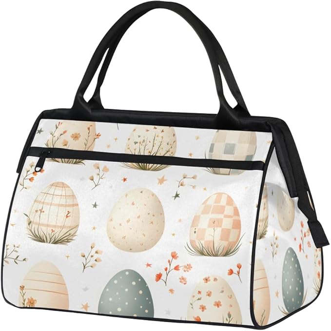 Funny Easter Overnight Weekender Bag for Women Men Travel Duffel Bags Waterproof Luggage Carry on Sports Yoga Gym Bag