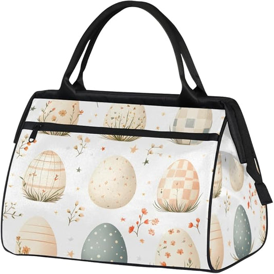 Funny Easter Overnight Weekender Bag for Women Men Travel Duffel Bags Waterproof Luggage Carry on Sports Yoga Gym Bag
