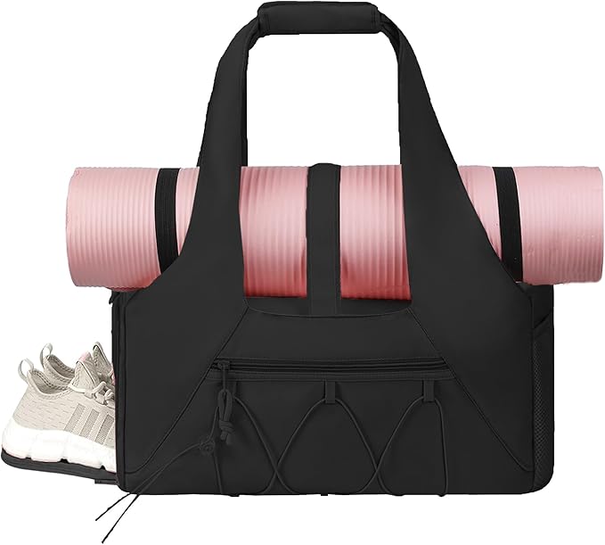Gym Bag for Women & Men Duffle Bag with Shoes Compartment and Wet Compartment - Ideal for Travel, Gym, Sports, Duffel, Weekender, Dance
