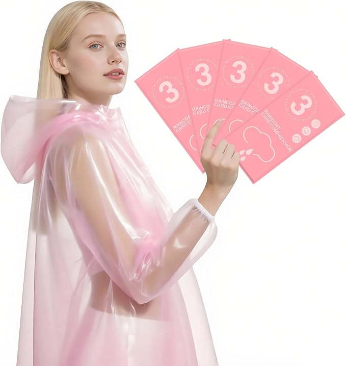 Disposable Rain Ponchos for Adults - Emergency Rain Ponchos，Lightweight for Travel