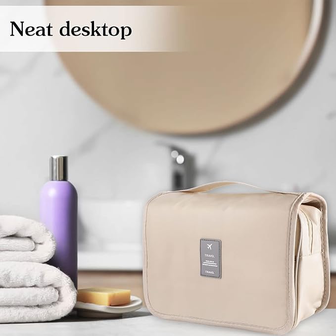 Pengxiaomei Hanging Toiletry Bag Waterproof Traveling Toiletries Bag Portable Travel Makeup Pouch Multifunction Travel Bathroom Bag Stocking Stuffers for Women Girls Christmas Gifts