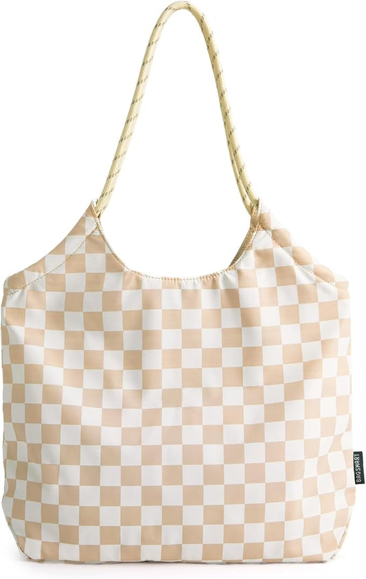 BAGSMART Beach Bags for Women, Beach Tote Bag Beach Bag with Zipper Travel Tote Bag for Women Sandproof Swim Pool Bag | Packable Beach Bag, Beach Essentials, for Travel, Gym, 12.5L Medium Tote, Lightweight, Water-resistant