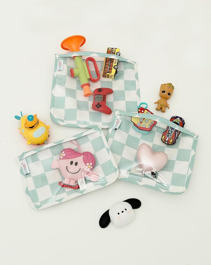 ALVA Diaper Bag Pouches | 3pcs Mess-Proof Travel Toiletry | TSA Approved Toiletry Bag | Cosmetic Makeup Bag Diaper Organizer for Baby and Mom Essentials