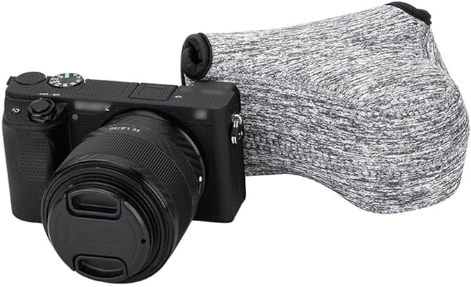 KIWIFOTOS Neoprene DSLR Camera Sleeve Compatible with Sony A6100/A6400/A6600 Fujifilm X-M1/ X-T10/X-T20/X-T30 Olympus E-P5 Canon SX540 HS EOS M6 Mark Camera Case Pouch