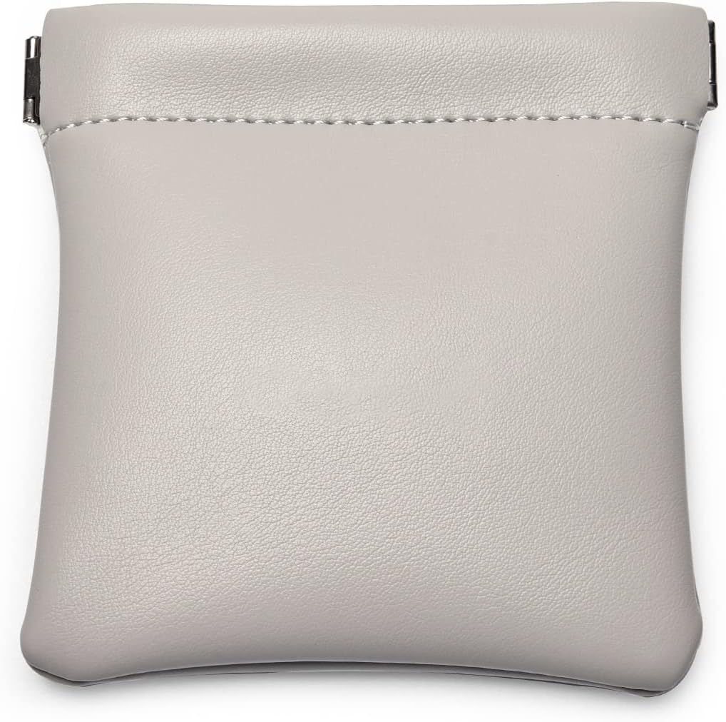 PU Leather Jewelry Travel Bag Leather Jewelry Pouch Christmas,Wedding Party Favor Gift Bag (S, Grey)