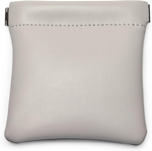 PU Leather Jewelry Travel Bag Leather Jewelry Pouch Christmas,Wedding Party Favor Gift Bag (S, Grey)