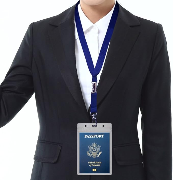 10PCS Passport Holder 4x6 Inch Extra Large ID Badge Holders PVC Card Holder Fill for Passports,Cash, Credit Card, Plane Ticket, Receipts.by CypesCrafts