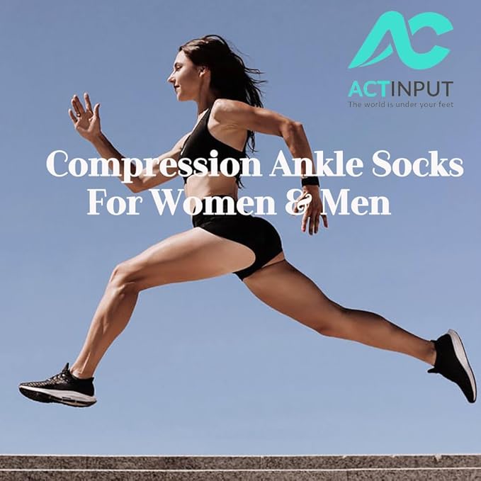ACTINPUT Compression Socks Plantar Fasciitis for Women Men - 8-15 mmHg Best for Athletic,Support,Flight Travel,Nurses,Hiking