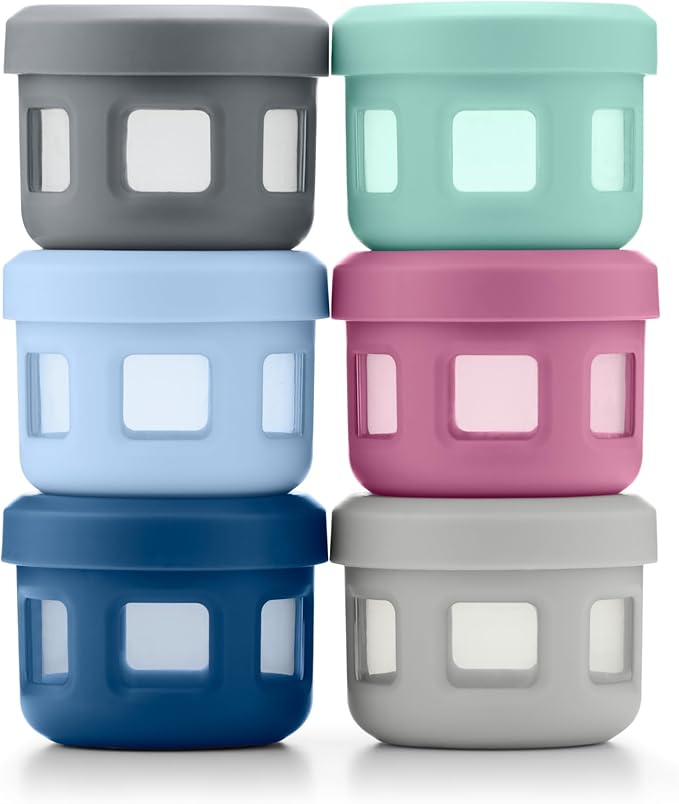 Ello Reusable Condiment Containers with Screw-on Leak Proof Lid | Perfect for Salad Dressing Sauce Dips Lunchbox Picnic Travel Bento Box | BPA-Free | Dishwasher Safe