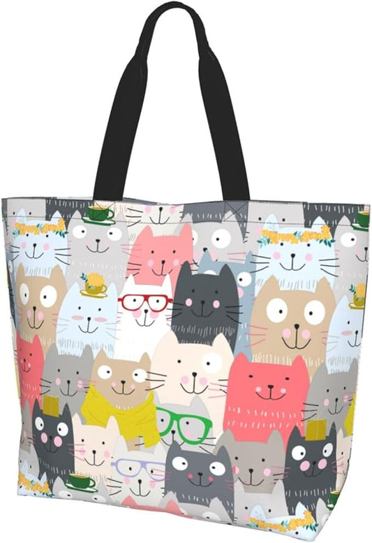 Tote Bag for Women Large Beach Bag Reusable Grocery Bags Handbag for Travel Shopping